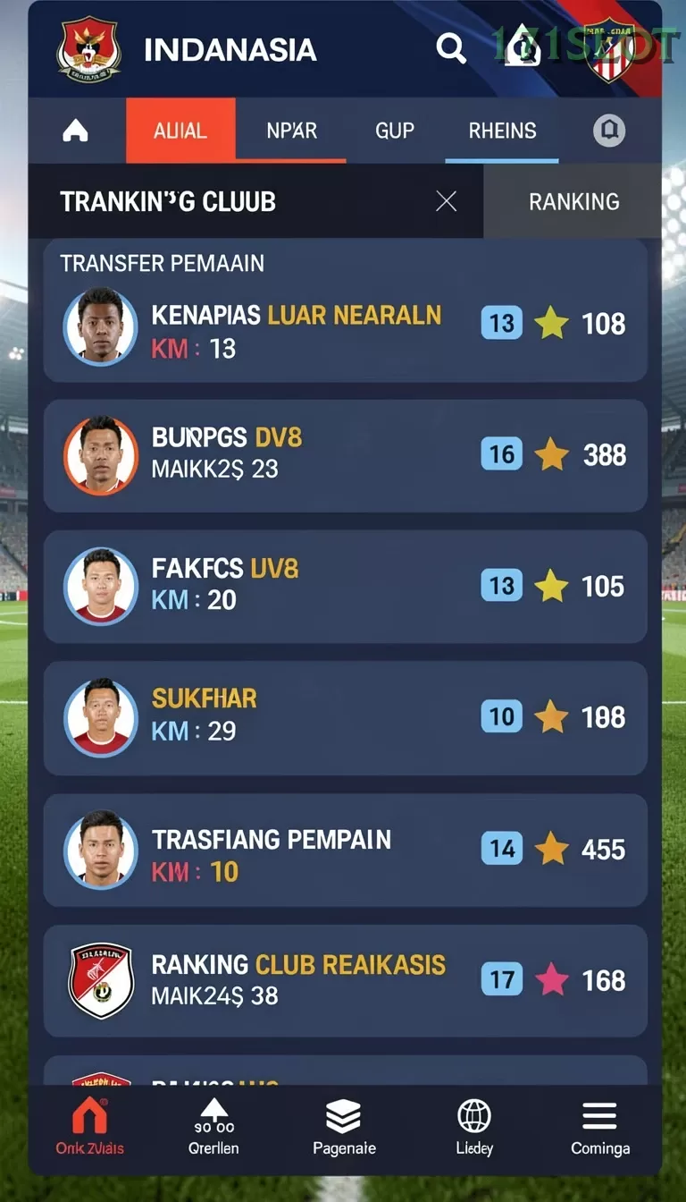 Cuplikan layar C8VIP — menu navigasi